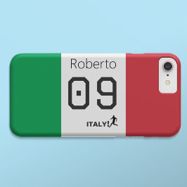 カスタム イタリア サッカー ナショナル フラッグ カラーのアスリート  iPhone 15 PROケース