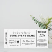 カスタム イベントチケット, コンサート 偽チケット, 学校 招待状 (スタンド正面)