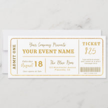 カスタム イベント チケット, コンサート 偽チケット, 学校