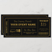 カスタム イベント チケット, コンサート 偽チケット, 学校 招待状 (正面/裏面)