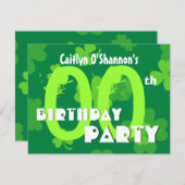 カスタム·イヤー·シャムロックス誕生パーティーV01 招待状 (正面/裏面)