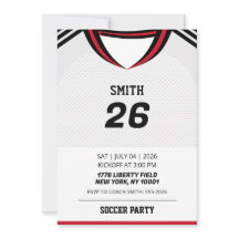 カスタム イングランド サッカー ジャージ 誕生日 インビテーション