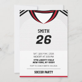 カスタム イングランド サッカー ジャージ 誕生日 インビテーション
