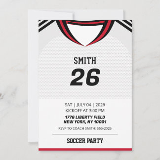 カスタム イングランド サッカー ジャージ 誕生日 インビテーション