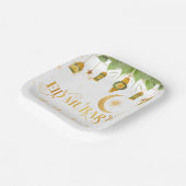 カスタム「イード・ムバラク」白金ゴールド灯+月 ペーパープレート (傾斜あり)