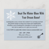 カスタム ウィンター リアルエステート マーケティング ファーミング シーズンポストカード (正面)