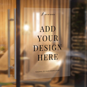 カスタム ウィンドウ クリング 印刷 18x24" 半透明 ウィンドウサイン