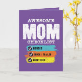 カスタム ウェスタンカウガール チェックリスト すごいママ カード (黄色い花)