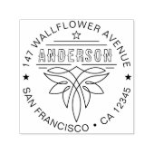 カスタム ウェスタン カウボーイ ブーツ ファミリー 返送先住所 セルフインキングスタンプ (デザイン)