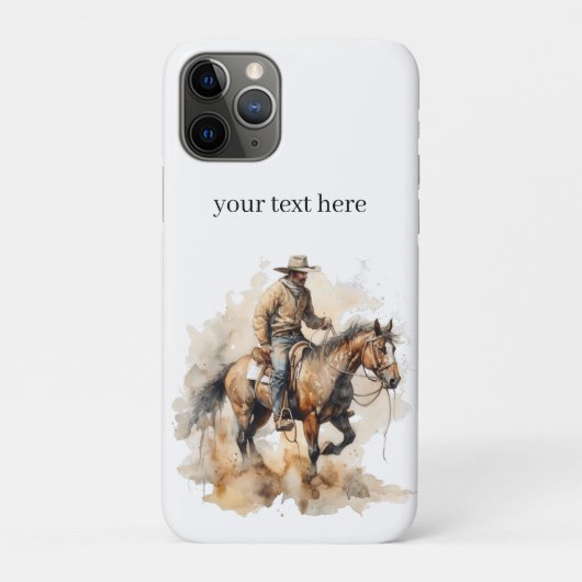 カスタム ウエスタン カウボーイ 馬に乗ったアート Case-Mate iPhoneケース (裏)