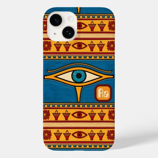 カスタム エジプト ホルスの目、ラーの目 アート Case-Mate iPhoneケース (裏面)