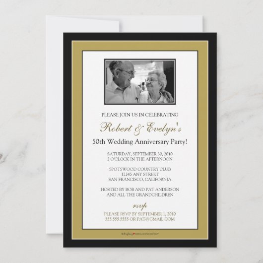 : カスタム: エレガントな記念パーティーのカスタムな招待 招待状 (裏面)