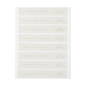 カスタム エレガント ファミリー ネーム クリーム 返送先住所 ラップアラウンドラベル (シート)