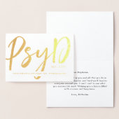 カスタム エレガント PsyD 心理学博士 現代 箔カード (ディスプレー)