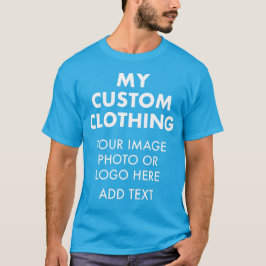 カスタム オリジナル メンズ ティール Tシャツ