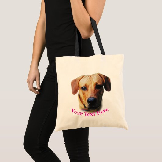 カスタム オーダーメイド 犬の顔 トートバッグ (正面(商品))