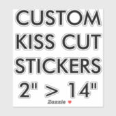 カスタム オーダーメイド KISS CUT ステッカー 6"x6" MEDIUM シール (シート)