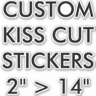カスタム オーダーメイド KISS CUT ステッカー 6"x6" MEDIUM シール
