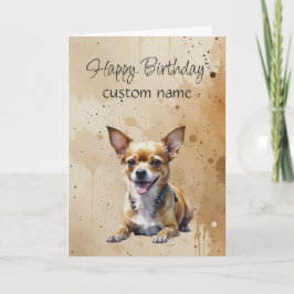 カスタム オーダー 誕生日 チワワ 犬 グッズ カード