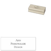 カスタム オーダー 2.5cm x 6.4cm ラバースタンプ (押印)