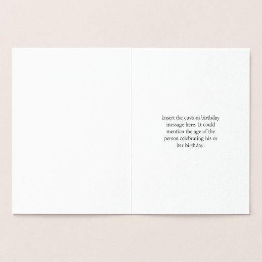 カスタム&カスタマイズ可能「誕生日の願い!」 カード (内部)