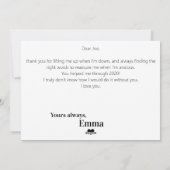 カスタム・カップルのマイルストーン・マップの場所のハート シーズンカード (裏面)