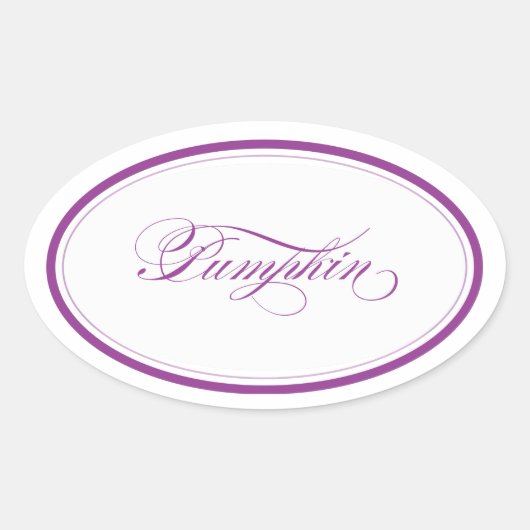 カスタム_カボチャ楕円 楕円形シール (正面)