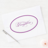 カスタム_カボチャ楕円 楕円形シール (封筒)