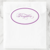 カスタム_カボチャ楕円 楕円形シール (バッグ)