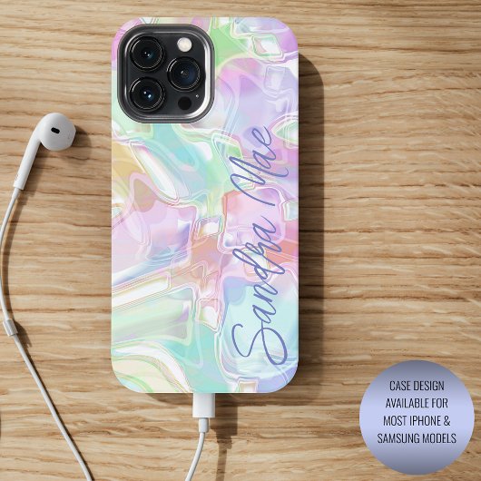 カスタム カラフル かわいい 夏 水彩 パターン Case-Mate iPhoneケース