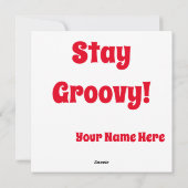 カスタム カラフル ヒッピースタイル ピースアウト グルービー シーズンカード (裏面)