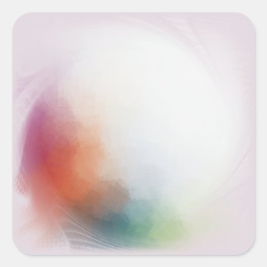 カスタム カラフル モダン アブストラクト ブランク テンプレート スクエアシール (正面)