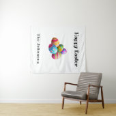 カスタム カラフル モダン イースターエッグ ハント ハッピーイースター タペストリー (インサイチュ(横))