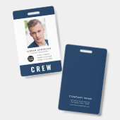 カスタム カラー 追加 ロゴ フォト 乗務員パス バッジ (表裏)