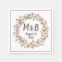 カスタム カントリー スタイル フローラル リース アート モチーフ