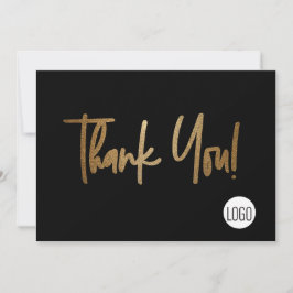 カスタム カンパニー ロゴ ソーシャル フェイク ゴールド ブラック 招待状