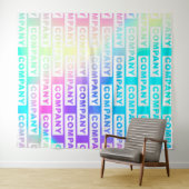 カスタム カンパニー ロゴ モダン ホログラフィック タペストリー (インサイチュ(横))