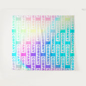 カスタム カンパニー ロゴ モダン ホログラフィック タペストリー (正面(横))