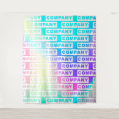 カスタム カンパニー ロゴ モダン ホログラフィック タペストリー (正面)