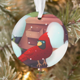 カスタム カーディナル クリスマス ファミリー オーナメント