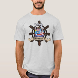 カスタム カートゥーン セーラー 航海 船輪 Tシャツ