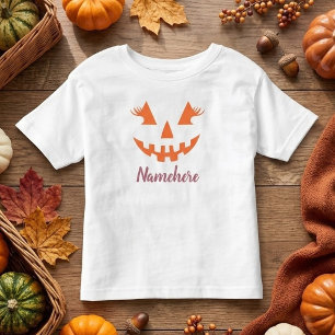 カスタム ガーリー ジャック オー ランタン パンプキン ハロウィン トドラーTシャツ