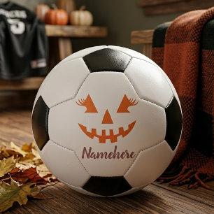 カスタム ガーリー ジャック・オ・ランタン パンプキン ハロウィン サッカーボール