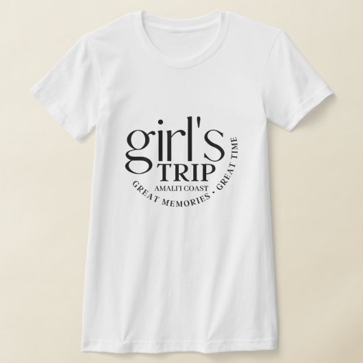 カスタム ガールズ トリップ 素晴らしい思い出 旅行グループ Tシャツ (レイダウン)