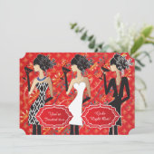 カスタム ガールズ バースデーパーティー 招待状 (スタンド正面)