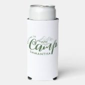 カスタム キャンプ ブライズパーティー モダン ラスティック スリム缶クーラー (Seltzer正面)