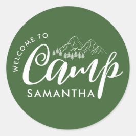 カスタム キャンプ ブライズ パーティー モダン ラスティック ラウンドシール