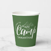 カスタム キャンプ ブライズ パーティー モダン ラスティック 紙コップ (裏面)