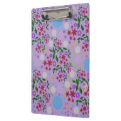 カスタム キュート キッドコア コンフェッティ フローラル & ヴィネ パターン クリップボード (左)
