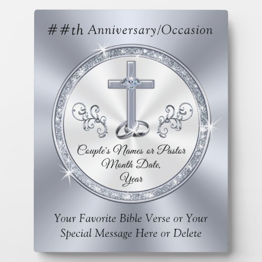 カスタム、キリスト教記念日の贈り物、任意の大事な行事 フォトプラーク (正面)